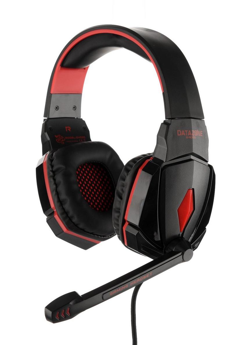 Datazone G4000, Gaming Headset with Mic, Black/Red eXtra