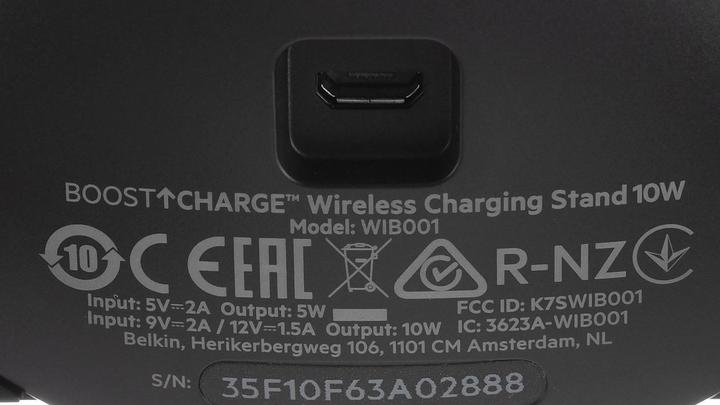 Belkin Boost Charger 10W Wireless Charging Stand, Black