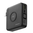 Momax Plug Portable Charger with 10000mAh Wireless Powerbank with 2 Port, Black