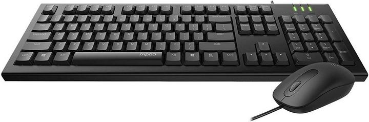 Rapoo, X120 PRO Wired PC Keyboard & Mouse Combo Kit Arabic, Black - eXtra  Bahrain