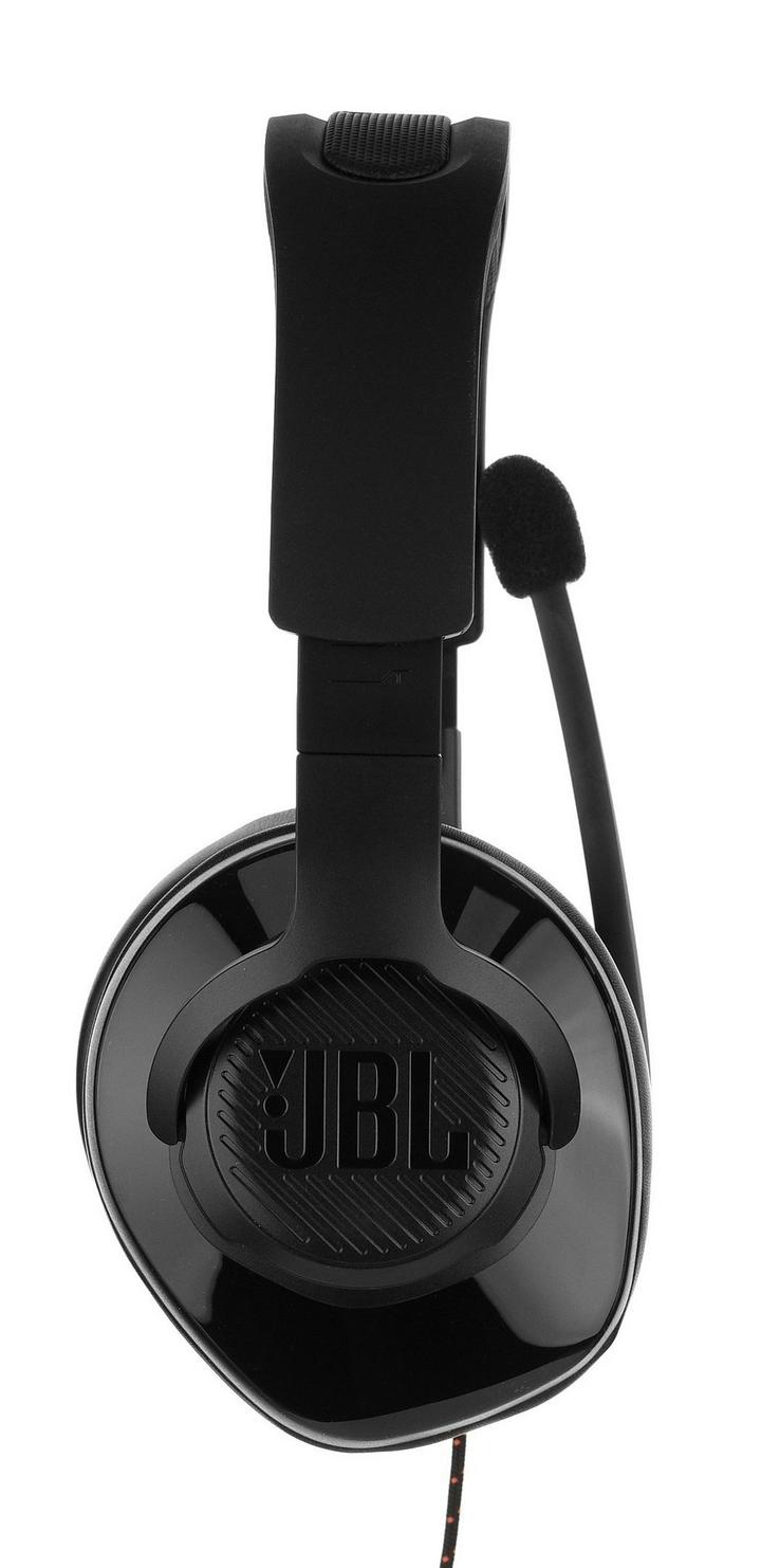 JBL Quantum 300 Hybrid Wired Over-Ear Gaming Headset With Flip-Up Mic, Black