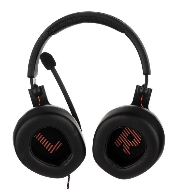JBL Quantum 300 Hybrid Wired Over-Ear Gaming Headset With Flip-Up Mic, Black