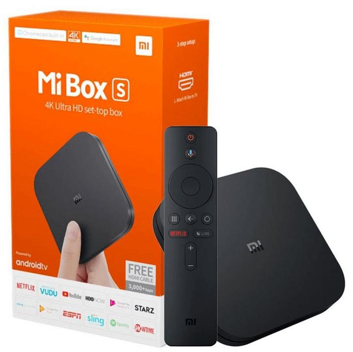 Mi Box 4K Android TV 9.0 Smart TV Box, Streaming Device (Black) Refurbished