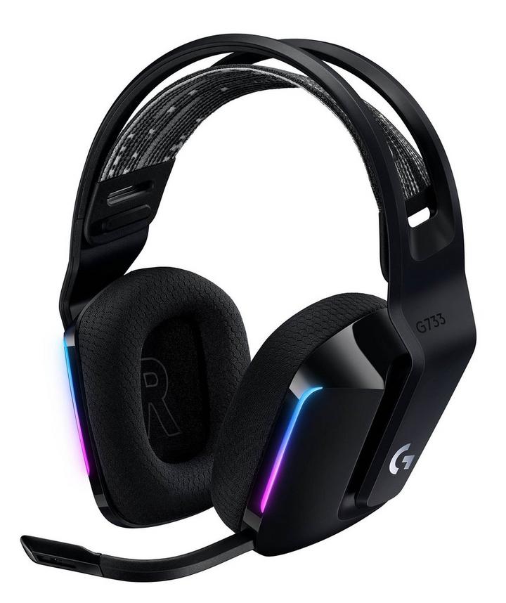 Logitech, G733 Gaming Headset, Wireless, LightSpeed, RGB, Black