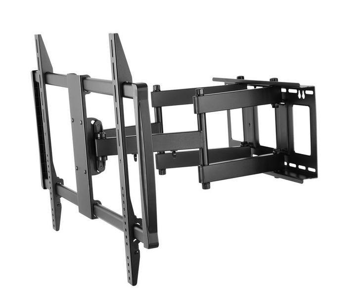 Brateck, X-Large Heavy-duty Full Motion Curved & Flat Panel TV Wall Mount, 60-100", Black