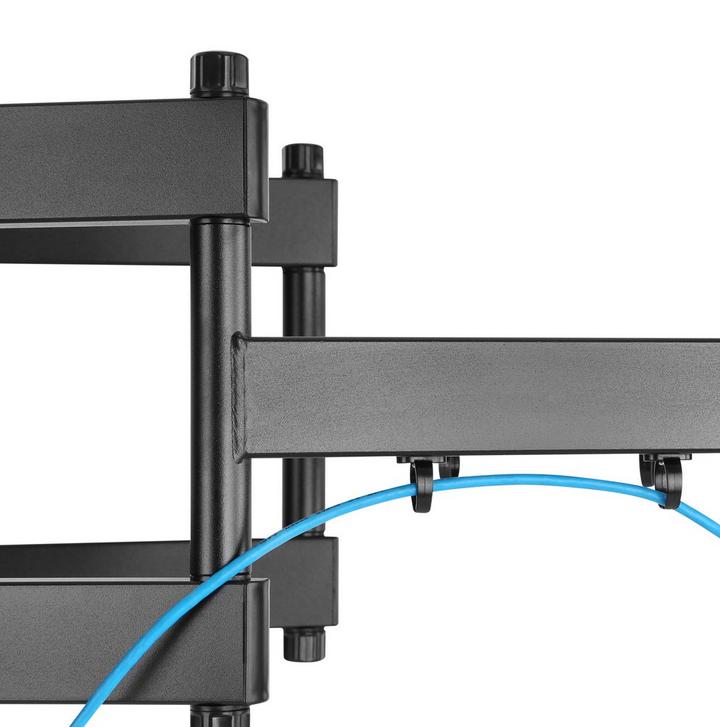 Brateck, X-Large Heavy-duty Full Motion Curved & Flat Panel TV Wall Mount, 60-100", Black
