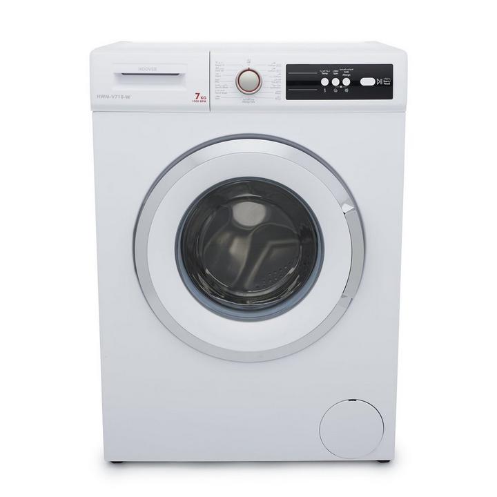 Hoover 7kg Front Load Washer, 1000 RPM, 15 Programs, White.