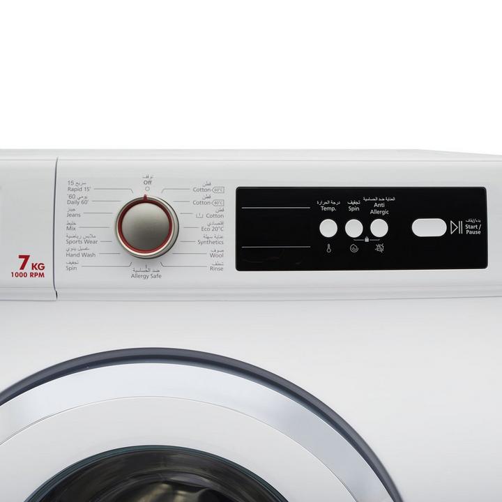 Hoover 7kg Front Load Washer, 1000 RPM, 15 Programs, White.