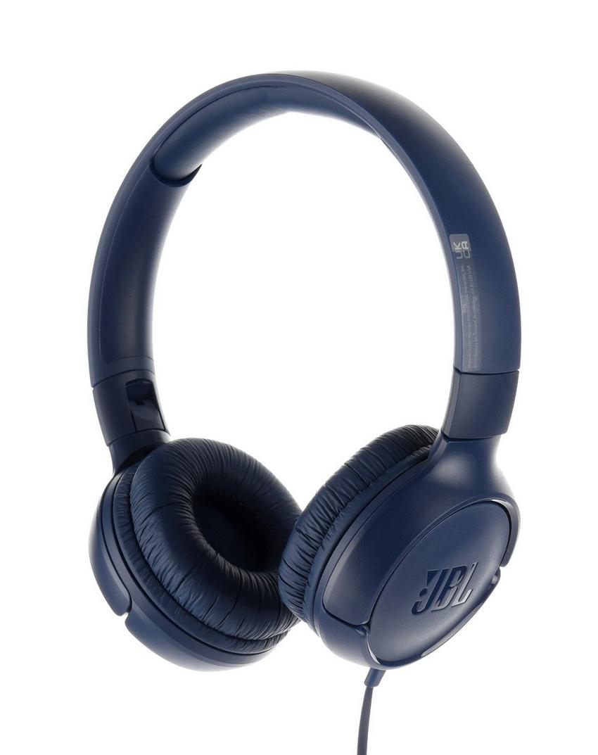 JBL Tune 500 On-Ear Wired Headphones, Blue eXtra