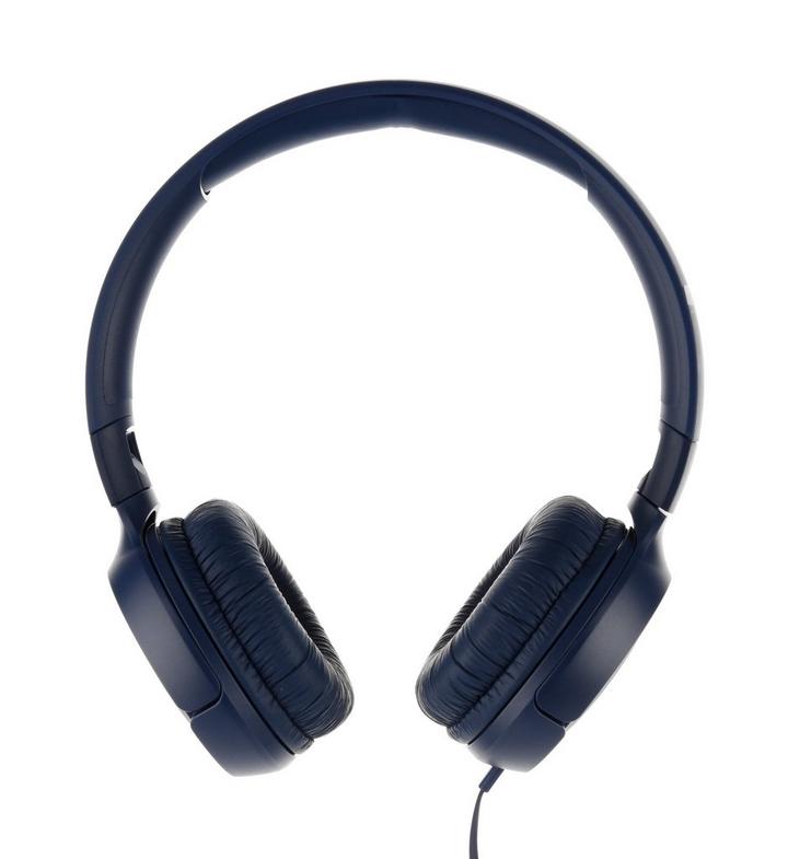 JBL Tune 500 On-Ear Wired Headphones, Blue