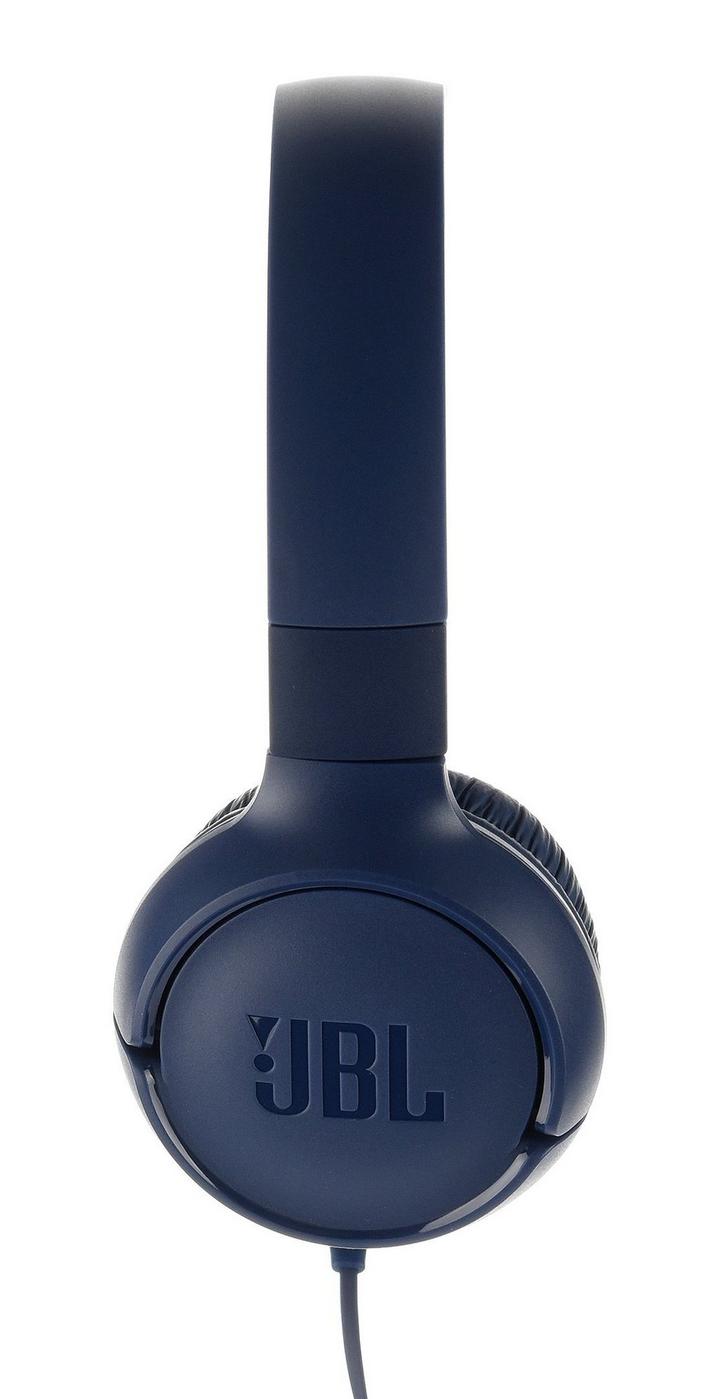 JBL Tune 500 On-Ear Wired Headphones, Blue eXtra