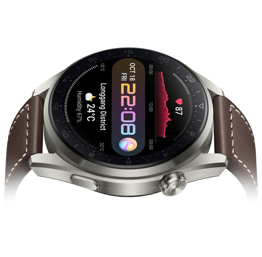 Huawei Smart Watch 3 Pro, 48mm AMOLED Touch Screen, Leather Strap ...