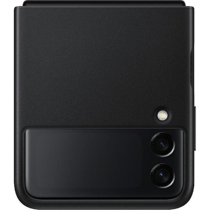 Samsung Galaxy Z Flip 3 Leather Cover, Black
