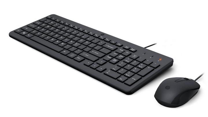 HP 150 Wired Keyboard and Mouse Combo, Black
