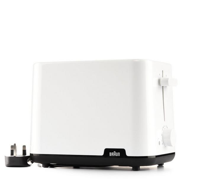 Braun 2 Slots Toaster, 900W, 3-In-1 Browning Knob, White