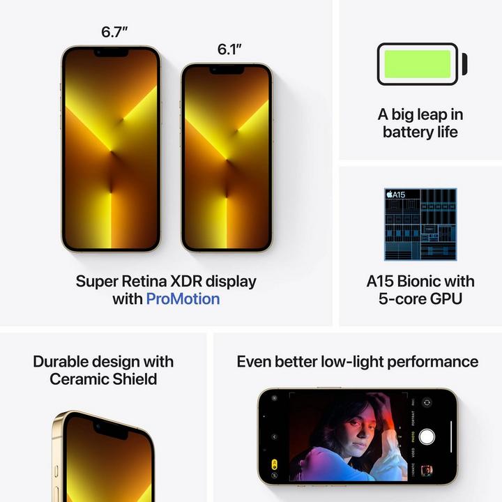 Apple iPhone 13 Pro , 5G, 256GB, Gold