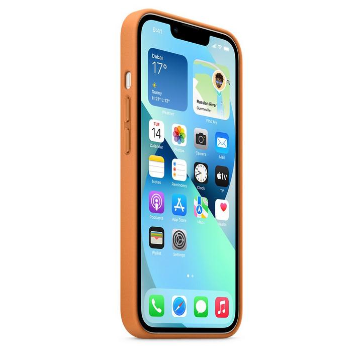 iPhone 13 Leather Case with MagSafe ,Golden Brown