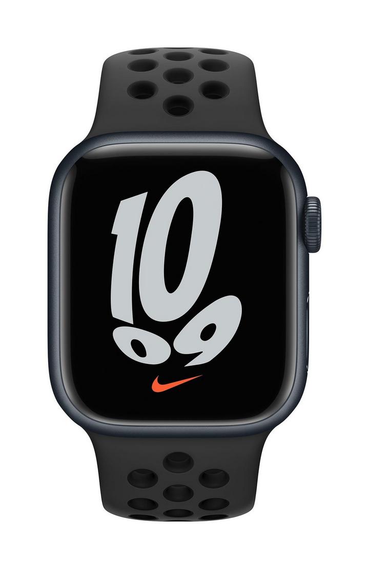Apple Watch Nike Series 7 GPS + Cell, 41mm Midnight Case with Anthracite/Black Nike Sport Band