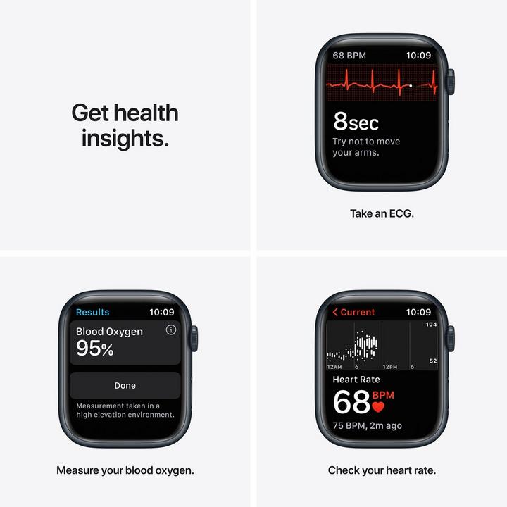 Apple Watch Nike Series 7 GPS + Cell, 41mm Midnight Case with Anthracite/Black Nike Sport Band