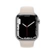 Apple Watch Series 7 GPS + Cell, 45mm Silver Stainless Steel Case with Starlight Sport Band