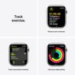 Apple Watch Series 7 GPS + Cell, 45mm Silver Stainless Steel Case with Starlight Sport Band