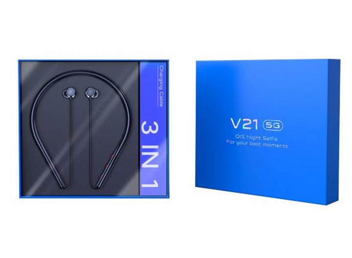 VIVO V21 GIFT BOX (Earphone + 3 IN 1 Data Cable)