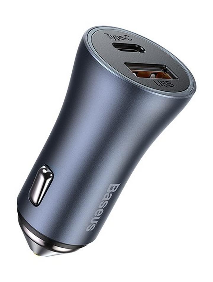 Baseus 40W Golden Contactor Pro Dual Quick Charger Car Charger U+U, Blue.