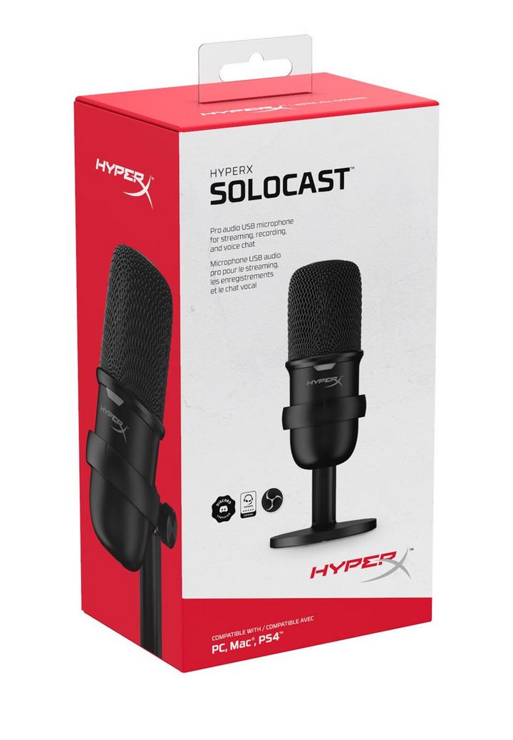 HYPERX SoloCast, Gaming Microphone, Black.
