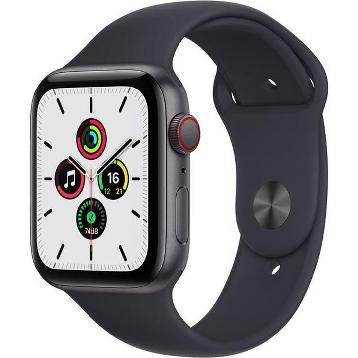 Apple Watch SE GPS Cellular 44mm Space Grey Aluminium Case Sport Band. eXtra Oman