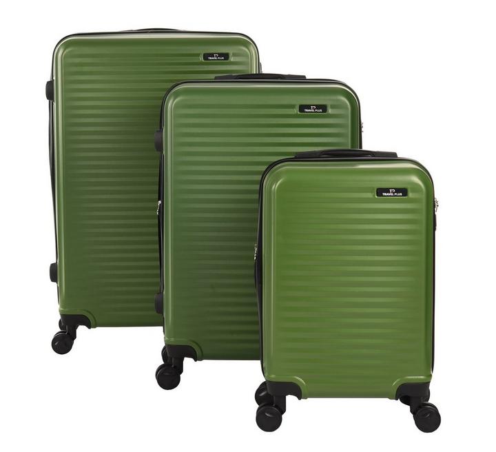 Travel Plus Parallel Set Of 3Pc Abs Luggage Trolley Case Size 20