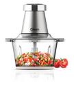ClikonLarge Food Chopper With Garlic Peeler Glass Bowl, 2.0L , 350W, Silver