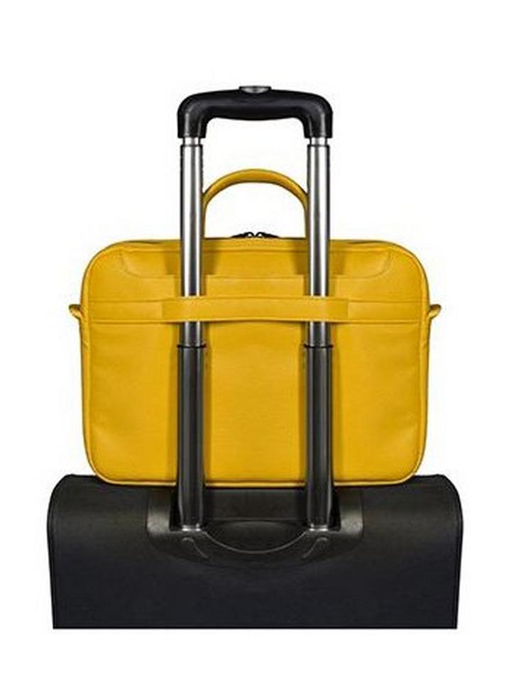Port Zurich Topload Bag, Leather, 13.3 Inch, Yellow