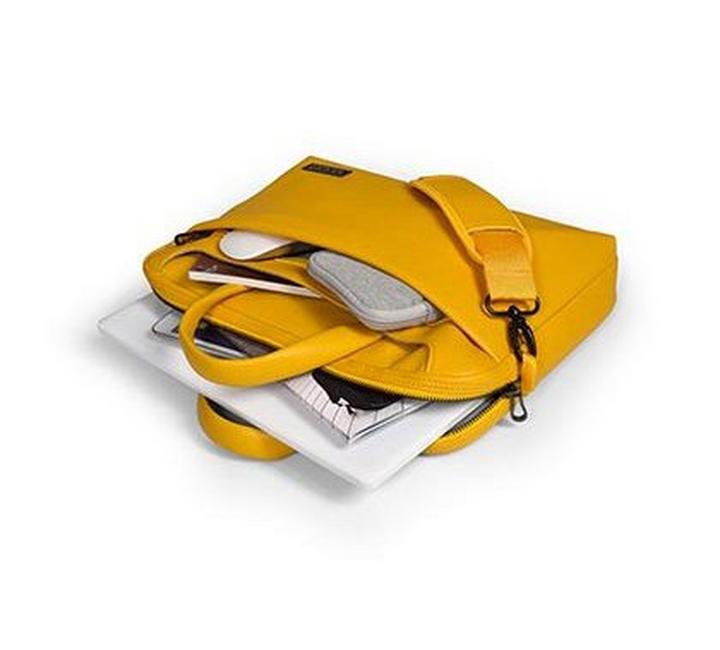 Port Zurich Topload Bag, Leather, 13.3 Inch, Yellow