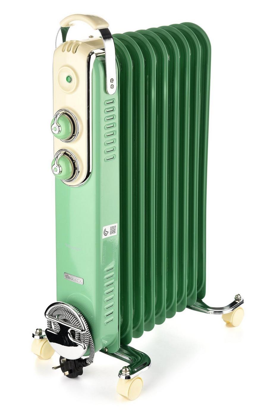Ariete Oil Radiator 11 Fins, 2500W, Cream/Green. - eXtra