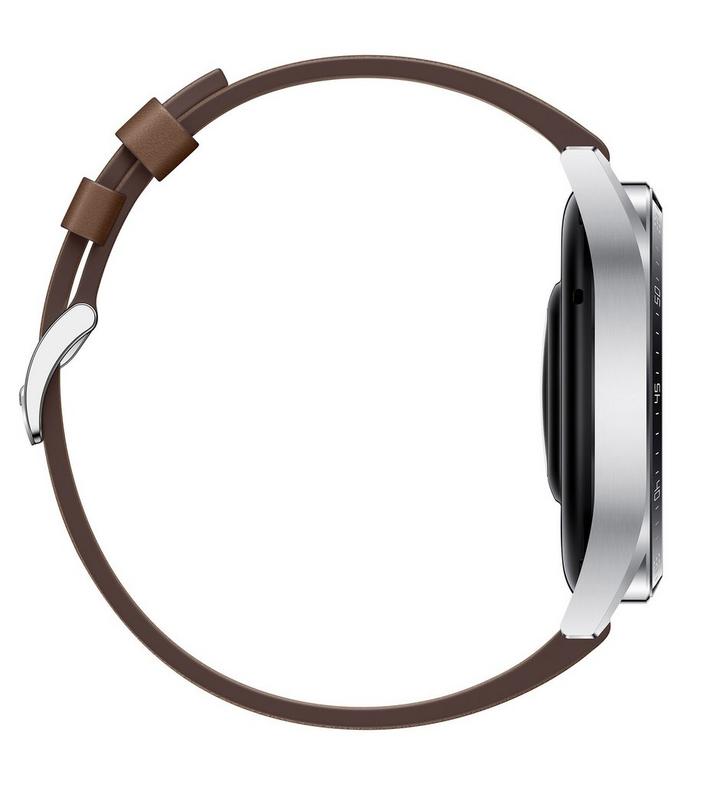 Huawei Watch GT3 46MM Classic Stainless Steel with Leather Strap, Brown