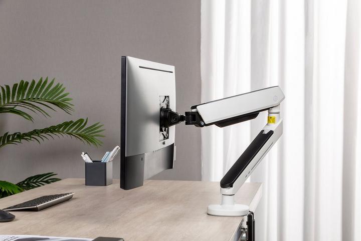 FIT GEAR, Gaming Monitor Arm with RGB Lighting, Screen Size: 17"-32",White