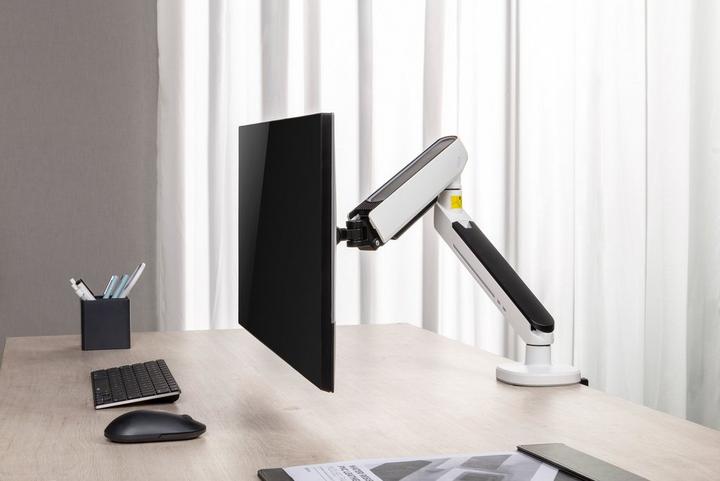 FIT GEAR, Gaming Monitor Arm with RGB Lighting, Screen Size: 17"-32",White
