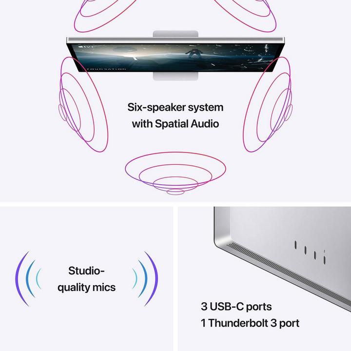 APPLE MK0Q3 Studio Display 27 inch 5K, Silver