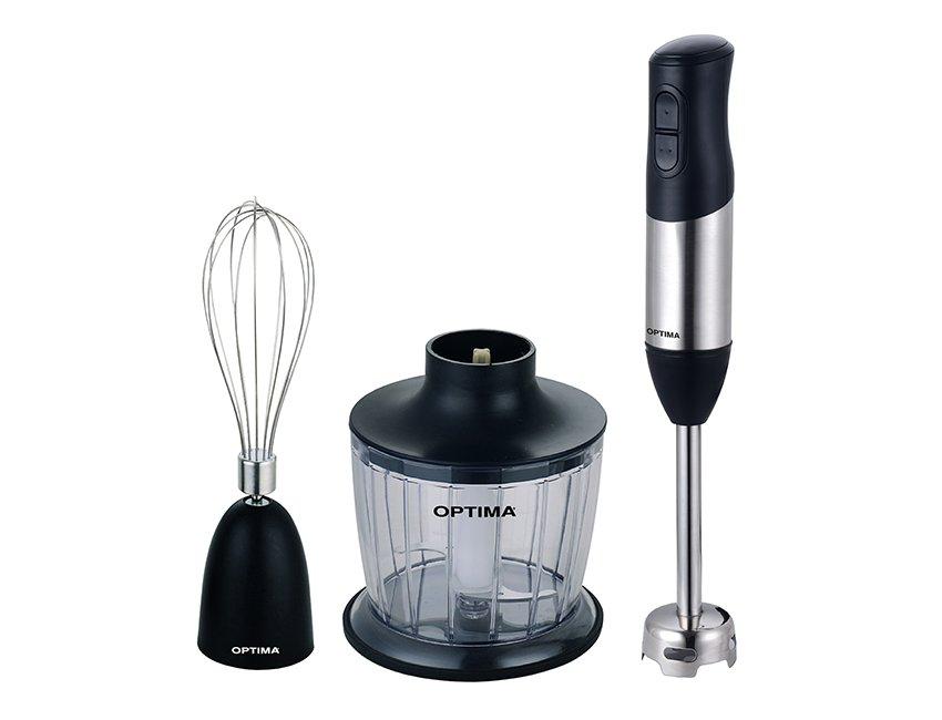 Optima Hand Blender With Chopper 300W Black Silver eXtra Bahrain