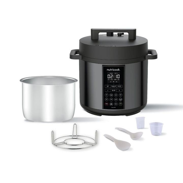 NutriCook Smart Pot Pressure Cooker, 6.0L, 1000W, Black