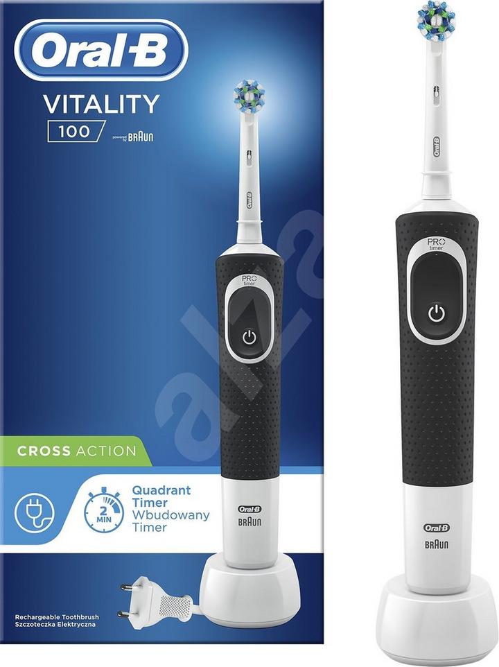 ORAL-B VITALITY Power Toothbrush, Cross Action, Black.
