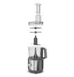 GE Food Processor, 550W, 2.8L Bowl, 2 Speeds+Pulse, Stainless Steel