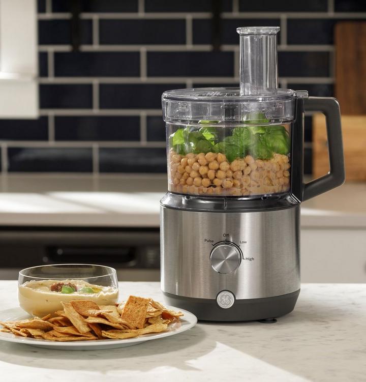 GE Food Processor, 550W, 2.8L Bowl, 2 Speeds+Pulse, Stainless Steel