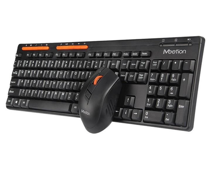 Meetion MT-4100 Combo, Wireless Mouse+Keyboard, Black