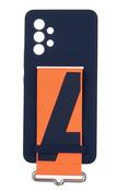 Samsung Galaxy A53 Silicone Cover with Strap, Navy