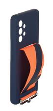Samsung Galaxy A53 Silicone Cover with Strap, Navy