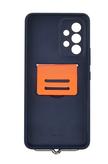Samsung Galaxy A53 Silicone Cover with Strap, Navy
