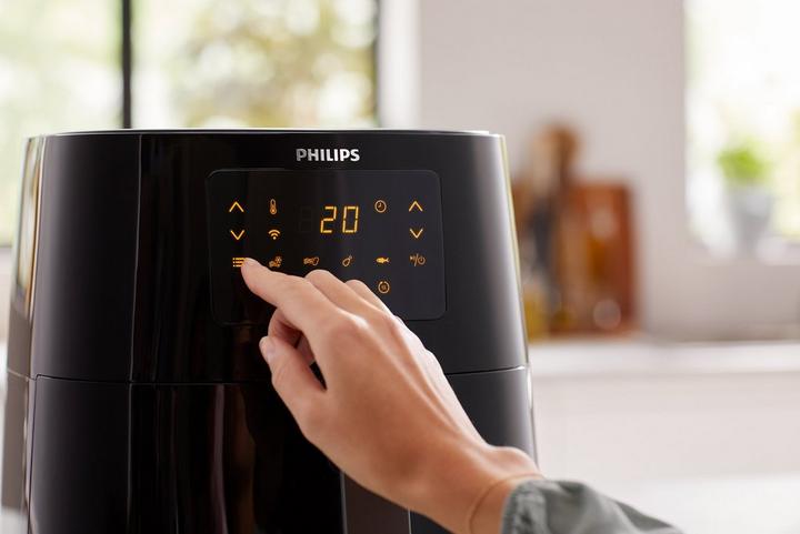 Philips Essential Airfrer XL, 2000W, 1.2Kg, 6.2L, Black & Dark Silver