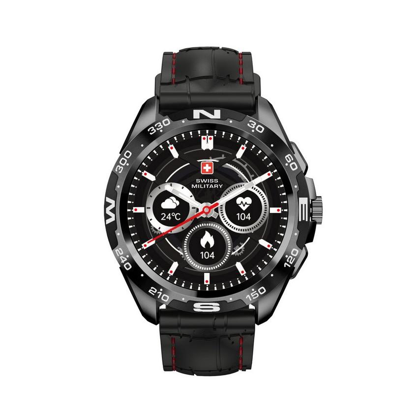 Swiss Military Dom Smart Watch 1.32 Inch Black eXtra Oman