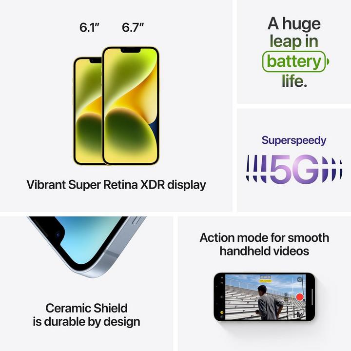 Apple iPhone 14 Plus, 5G, 128GB, Blue